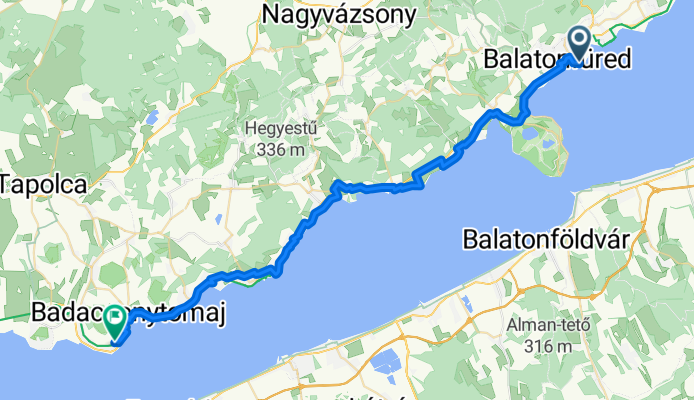 Balatonfüred - Római út, Badacsonytomaj