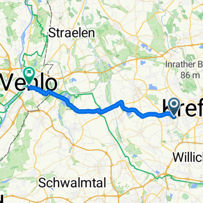 Leipziger Straße, Tönisvorst nach Peperstraat, Venlo