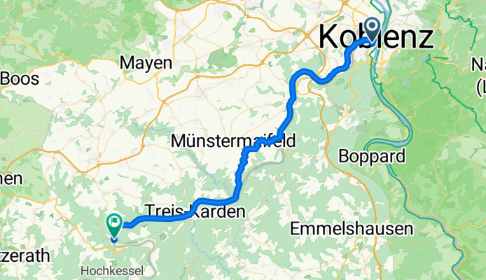 Bahnhofplatz, Koblenz nach Zehnthausstraße, Cochem