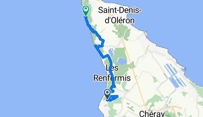 Rue du Canot de Sauvetage, Saint-Georges-d'Oléron à Chemin de la Côte Sauvage, Saint-Denis-d'Oléron