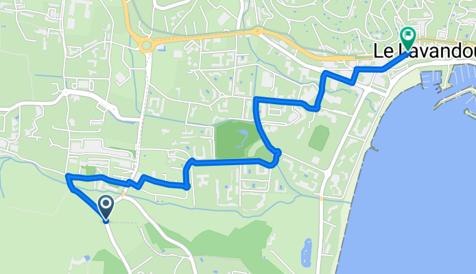 Route de Benat, Bormes les Mimosas nach Traverse de la Ramade, Le Lavandou