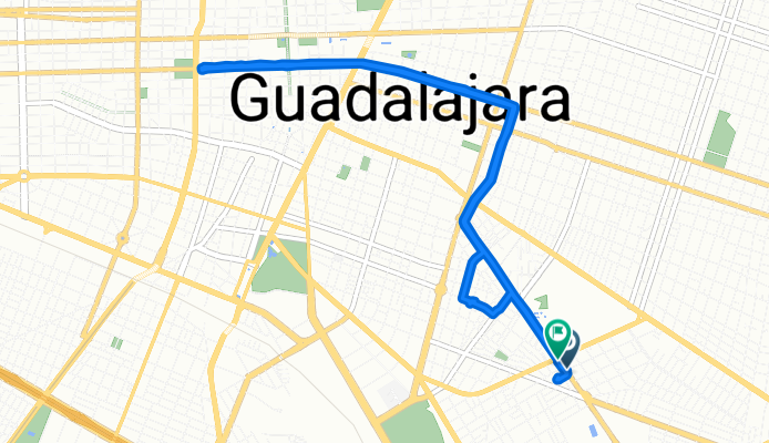 Calle Fray Antonio de Segovia, Guadalajara a Boulevard General Marcelino García Barragán, Guadalajara