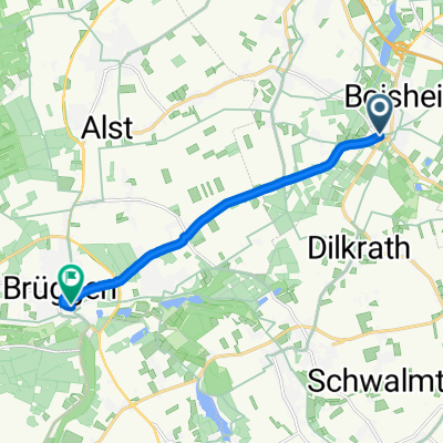 Brüggener Straße, Viersen nach Klosterstraße, Brüggen