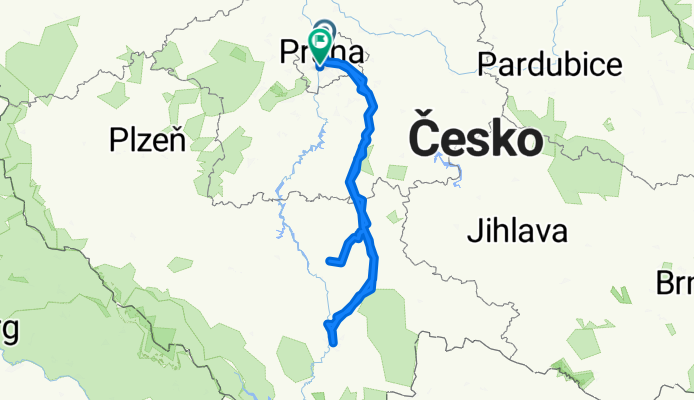 Wilsonova 300/8 do Na Zlíchově, Bechyně 27.7.2025