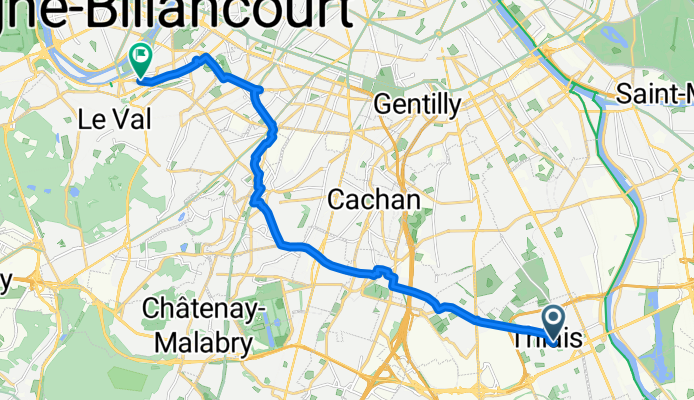 Avenue René Panhard, Thiais à Rue Aristide Briand, Issy-les-Moulineaux