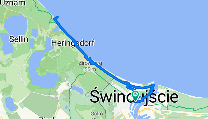 pl Rybaka, Świnoujście do pl Rybaka, Świnoujście