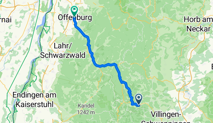 Von Sankt Georgen im Schwarzwald bis Offenburg