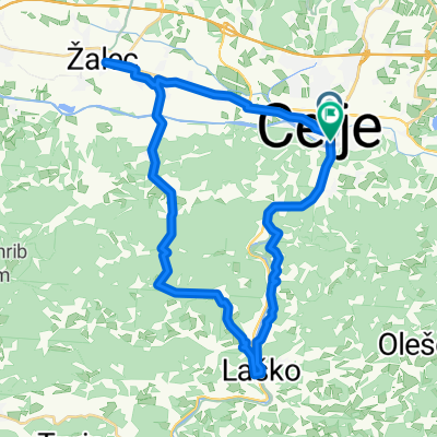 Route to Celje Railway Station