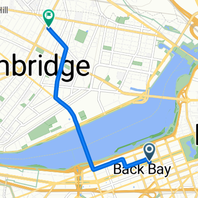 Dartmouth St, Boston to Prospect St, Cambridge