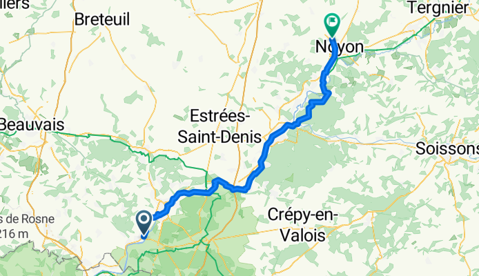 Day 2 -From Saint-Leu-D'Esserent to Beaurains-lès-Noyon