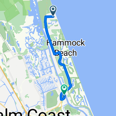 Route to European Village-Palm Coast