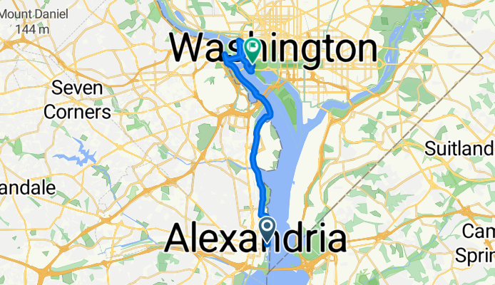 Strand St, Alexandria to West Potomac Park, Washington