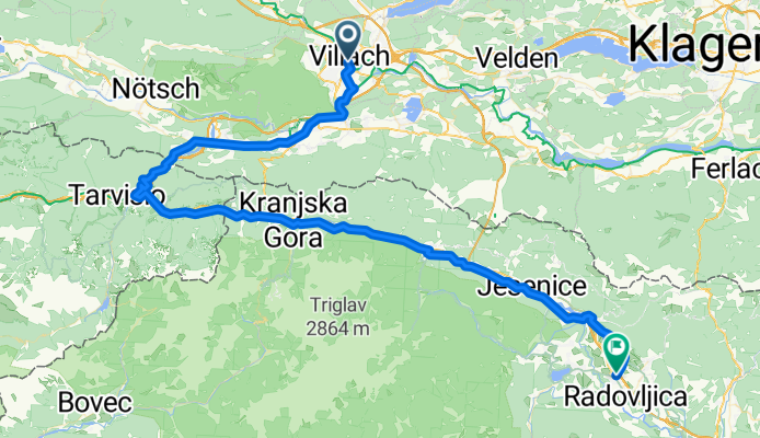 Villach - Radovljica, 1. Etappe