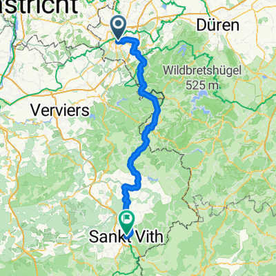 Hackländerstraße to Alte Aachener Straße