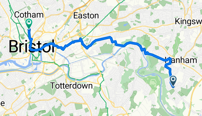 Hesding Close, Bristol to Southwell Street, Bristol