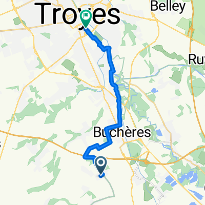 Rue des Clos, Moussey to Rue des Bas Trévois, Troyes