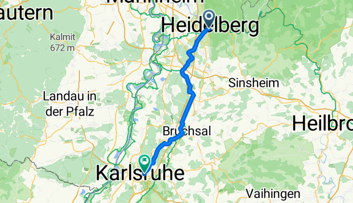 Heidelberg to Rintheimer Straße