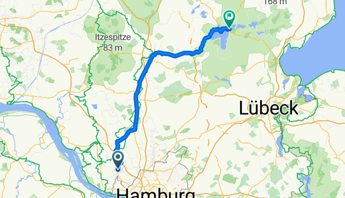 Route zu Apartment Plöner See