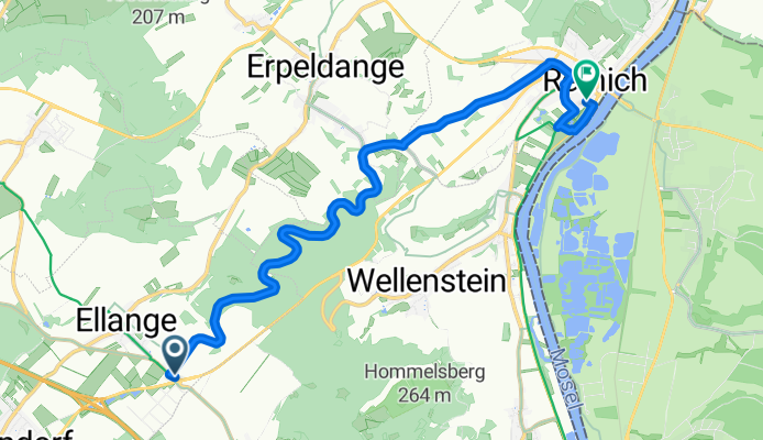 From Ellange to Remich