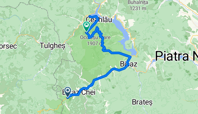 From Bicaz-Chei to Ceahlău