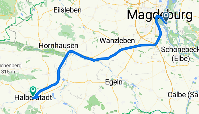 Pechauer Platz, Magdeburg nach Georgenstraße, Halberstadt