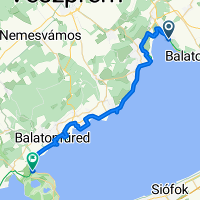 Balatonfűzfő to Lepke sor, Tihany
