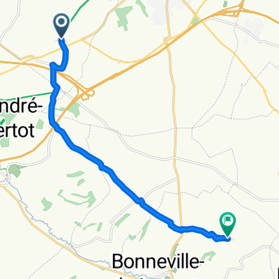 Route de la Gare, Quetteville to Chemin des Pieux, Bonneville-la-Louvet