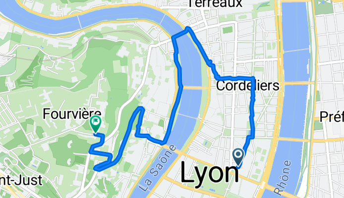 Place Antonin Poncet, Lyon to Place de Fourvière, Lyon