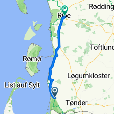 Nørrevej, Højer nach Rosen Alle, Ribe