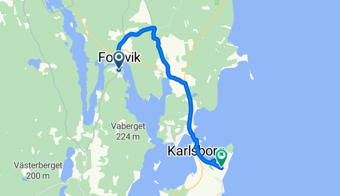 Hagenvägen, Forsvik nach Östra Vallgatan, Karlsborg