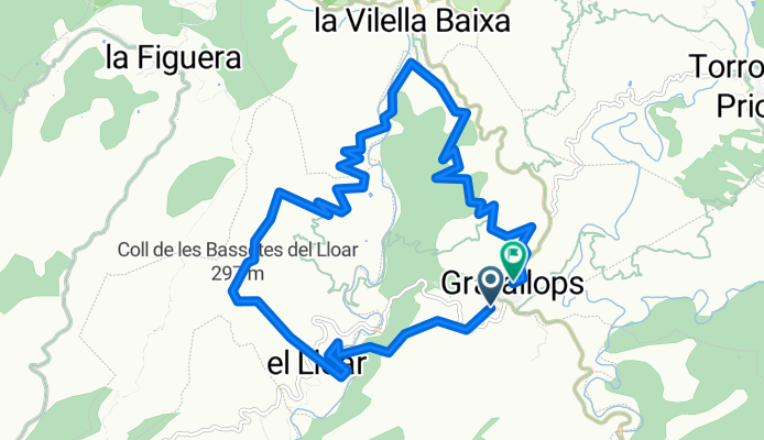 Route in Gratallops