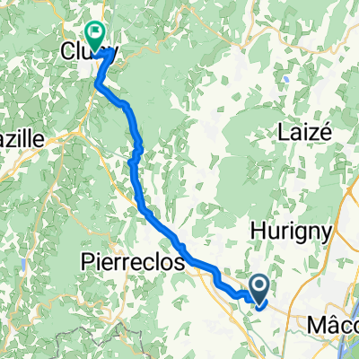 Chemin de Verneuil, Prissé nach Cluny