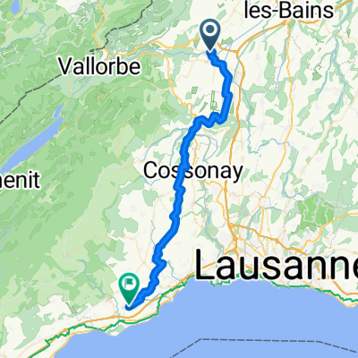 Avenue de Thienne, Orbe nach Le Prieuré, Etoy