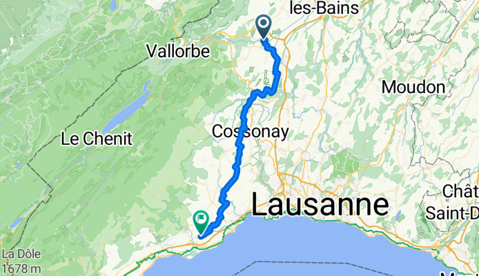 Avenue de Thienne, Orbe nach Le Prieuré, Etoy