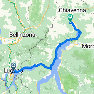 Riva Vincenzo Vela, Lugano nach Via Prona, Samolaco