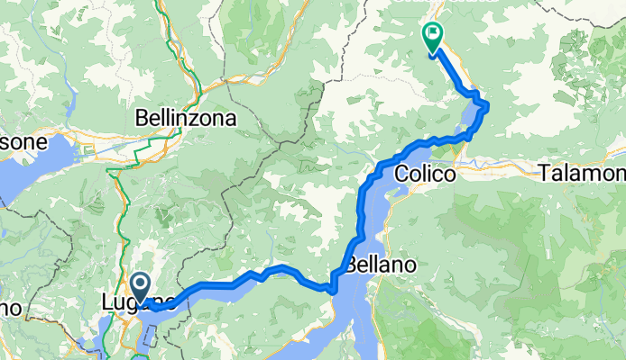 Riva Vincenzo Vela, Lugano nach Via Prona, Samolaco