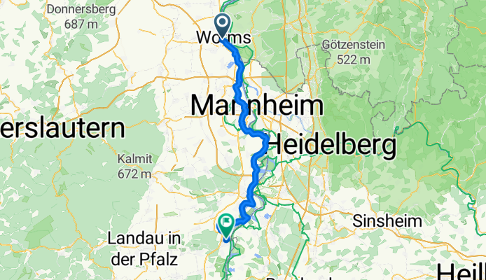 Von Worms bis Germersheim