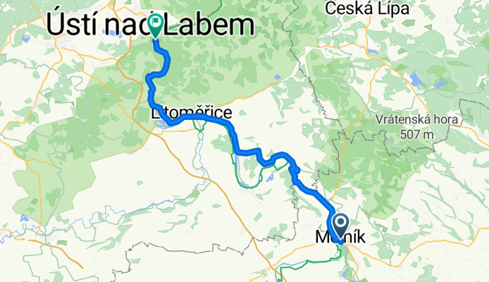 náměstí Míru, Mělník to Ke Hradu, Ústí nad Labem