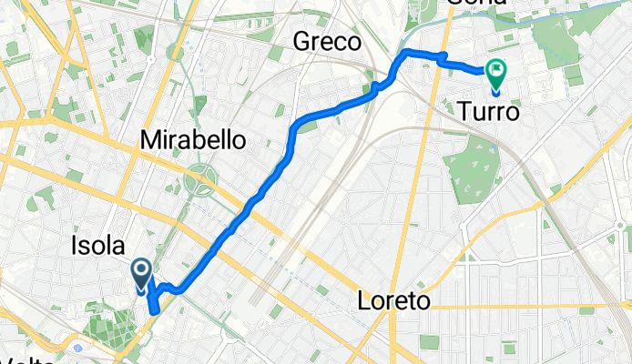 Da Via Gioia - Via Pirelli a Via Adelaide Bono Cairoli