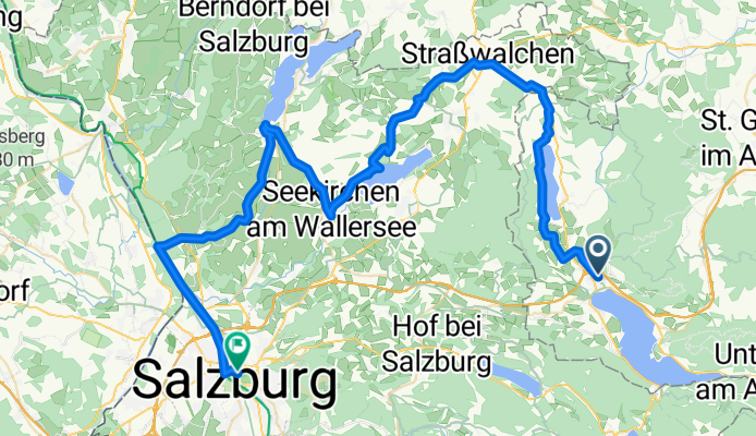 Mondsee nach Irrsee, Wallersee, Oberthurnsee bis Salzburg