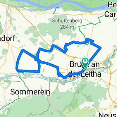 Route in Bruck an der Leitha