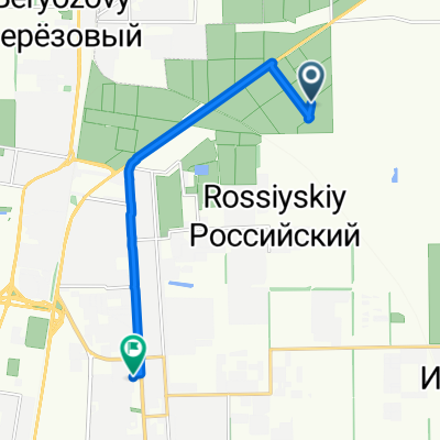 От улица Тимирязева, Южный до улица Российская 267Б, Краснодар