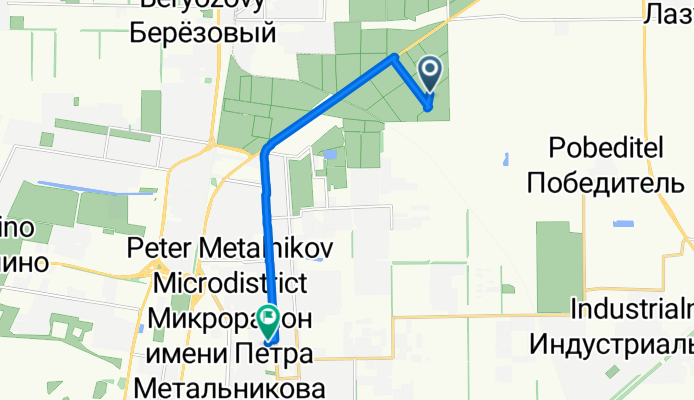 От улица Тимирязева, Южный до улица Российская 267Б, Краснодар
