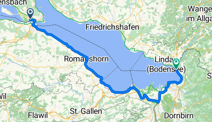 Bodensee-Radweg Etappe Von  Konstanz nach Lindau