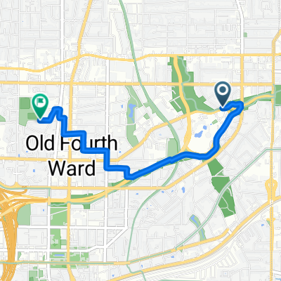Williams Mill Rd NE, Atlanta to Central Park Pl NE, Atlanta