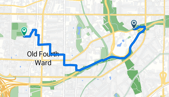 Williams Mill Rd NE, Atlanta to Central Park Pl NE, Atlanta