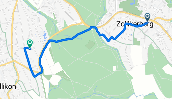 Forchstrasse, Zollikerberg nach Kesslerstrasse, Zollikon