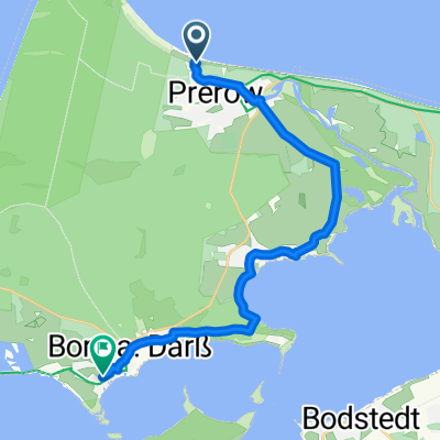 Prerow nach Auf dem Ende, Born auf dem Darß