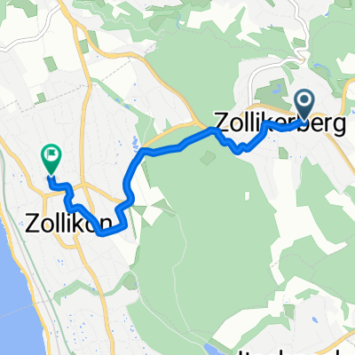 Rosengartenstrasse, Zollikerberg nach Hinterdorfstrasse, Zollikon