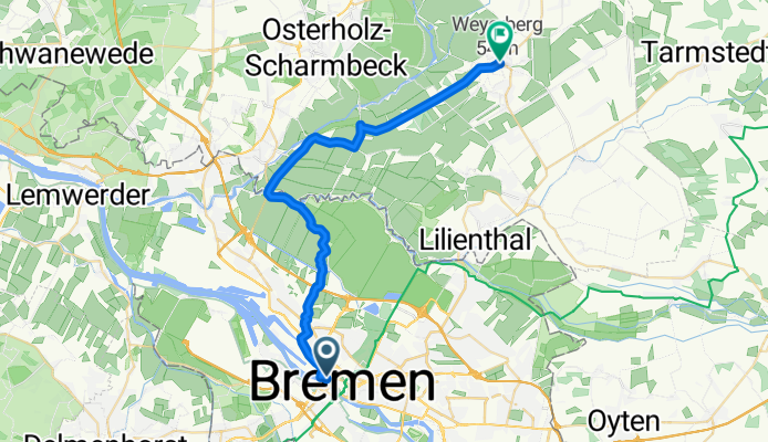Schlachte nach Hembergstraße